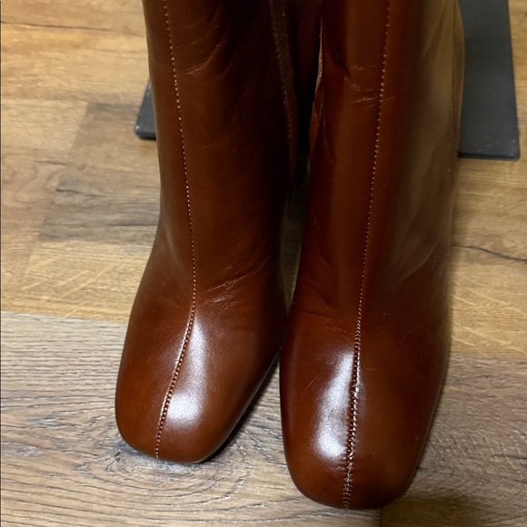 Zara NWT Brown Heeled Boots - Picture 3 of 15